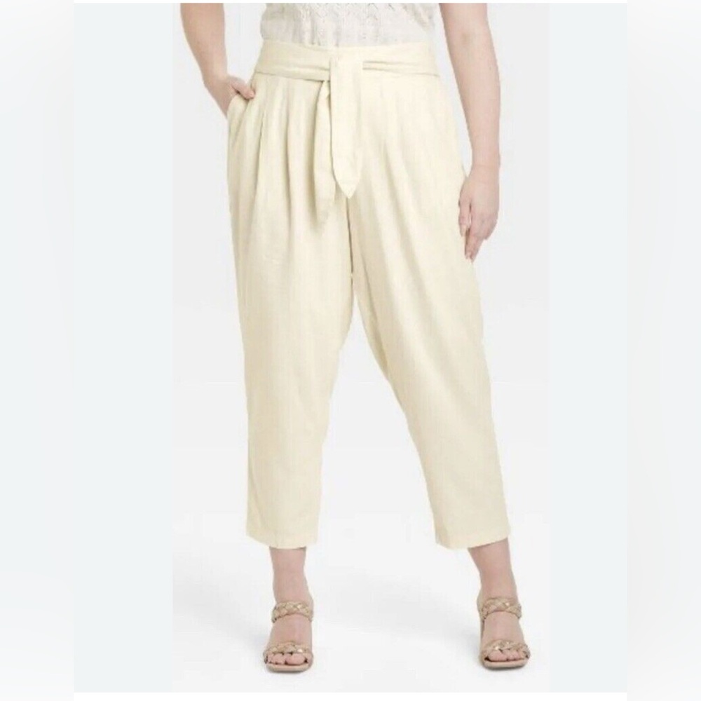 Linen Crop Pants